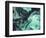 Digital Agate - Teal-null-Framed Art Print