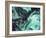 Digital Agate - Teal-null-Framed Art Print