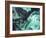 Digital Agate - Teal-null-Framed Art Print