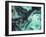 Digital Agate - Teal-null-Framed Art Print