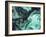 Digital Agate - Teal-null-Framed Art Print