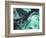 Digital Agate - Teal-null-Framed Premium Giclee Print