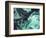 Digital Agate - Teal-null-Framed Premium Giclee Print