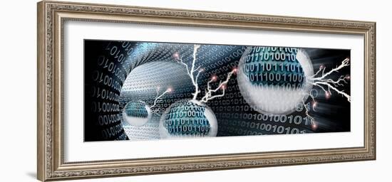 Digital Balls in Vortex-null-Framed Photographic Print