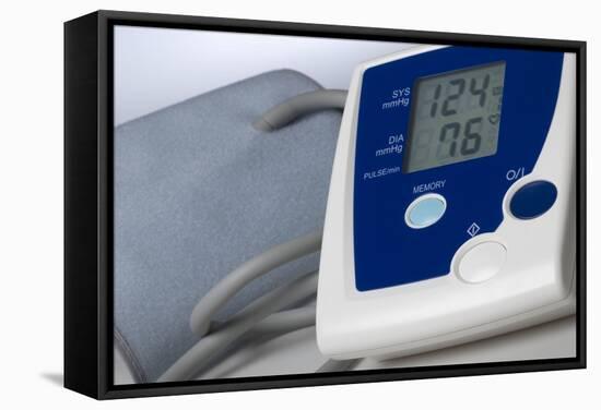 Digital Blood Pressure Monitor-Steve Horrell-Framed Premier Image Canvas