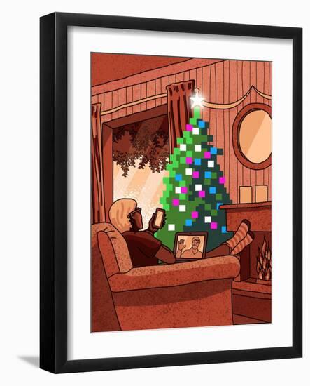 Digital Christmas-Claire Huntley-Framed Giclee Print