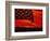 Digital Composite of the American Flag over the Countryside-null-Framed Photographic Print