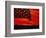 Digital Composite of the American Flag over the Countryside-null-Framed Photographic Print