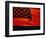 Digital Composite of the American Flag over the Countryside-null-Framed Photographic Print