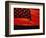 Digital Composite of the American Flag over the Countryside-null-Framed Photographic Print