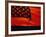 Digital Composite of the American Flag over the Countryside-null-Framed Photographic Print