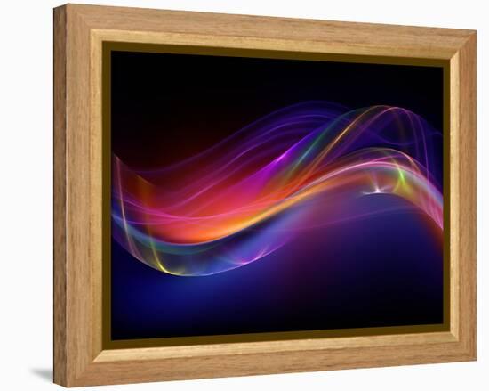 Digital Fractal Waves-agsandrew-Framed Stretched Canvas