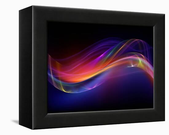 Digital Fractal Waves-agsandrew-Framed Stretched Canvas