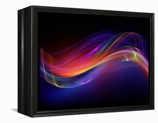 Digital Fractal Waves-agsandrew-Framed Stretched Canvas