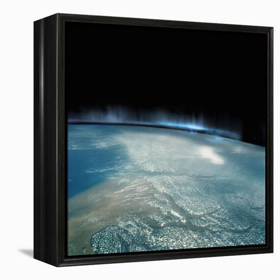 Digital Illustration of Aurora Borealis from Space-Photodisc-Framed Premier Image Canvas