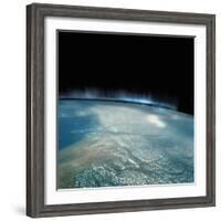 Digital Illustration of Aurora Borealis from Space-Photodisc-Framed Photographic Print