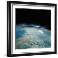Digital Illustration of Aurora Borealis from Space-Photodisc-Framed Photographic Print