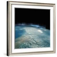 Digital Illustration of Aurora Borealis from Space-Photodisc-Framed Photographic Print