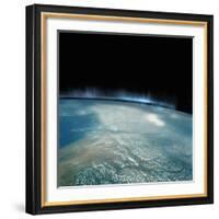 Digital Illustration of Aurora Borealis from Space-Photodisc-Framed Photographic Print