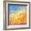 Digital Oil Painting Autumn Trees, Flying Birds-kostins-Framed Art Print