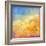 Digital Oil Painting Autumn Trees, Flying Birds-kostins-Framed Art Print