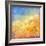 Digital Oil Painting Autumn Trees, Flying Birds-kostins-Framed Art Print