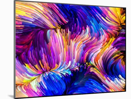 Digital Paint Series. Swirls of Fractal Brushstrokes on the Subject of Creativity and Art.-agsandrew-Mounted Photographic Print