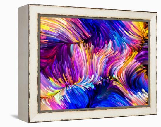Digital Paint Series. Swirls of Fractal Brushstrokes on the Subject of Creativity and Art.-agsandrew-Framed Premier Image Canvas