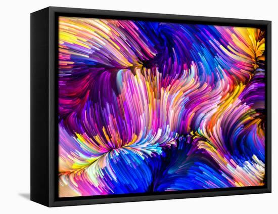 Digital Paint Series. Swirls of Fractal Brushstrokes on the Subject of Creativity and Art.-agsandrew-Framed Premier Image Canvas