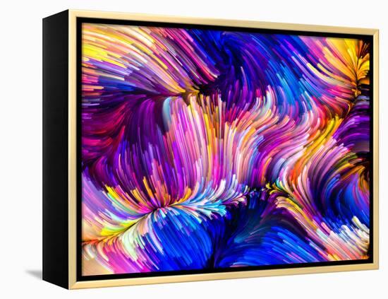 Digital Paint Series. Swirls of Fractal Brushstrokes on the Subject of Creativity and Art.-agsandrew-Framed Premier Image Canvas