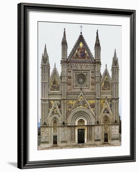 Digital Reconstruction of Facade of Orvieto Cathedral-null-Framed Giclee Print