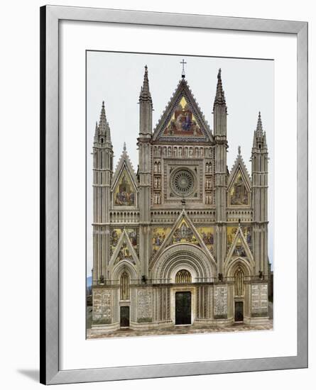 Digital Reconstruction of Facade of Orvieto Cathedral-null-Framed Giclee Print