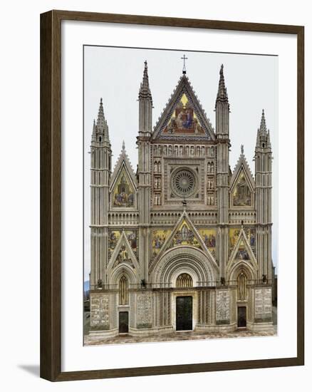 Digital Reconstruction of Facade of Orvieto Cathedral-null-Framed Giclee Print