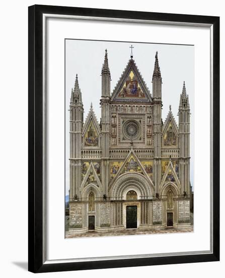 Digital Reconstruction of Facade of Orvieto Cathedral-null-Framed Giclee Print