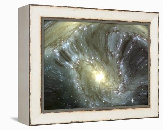 Digitally Altered Galaxy-Stocktrek Images-Framed Premier Image Canvas