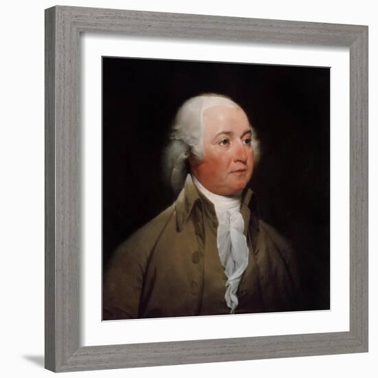 Digitally Restored American History Painting of President John Adams-null-Framed Art Print