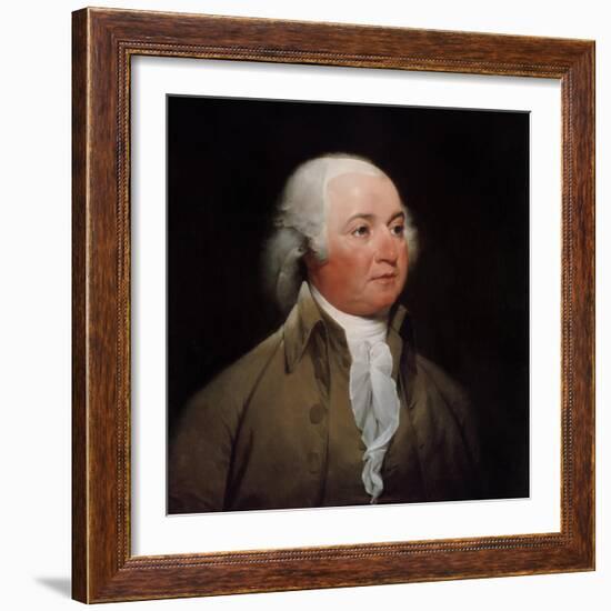 Digitally Restored American History Painting of President John Adams-null-Framed Art Print