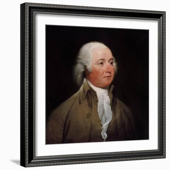 Digitally Restored American History Painting of President John Adams-null-Framed Art Print