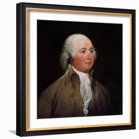 Digitally Restored American History Painting of President John Adams-null-Framed Art Print