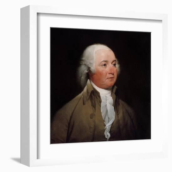 Digitally Restored American History Painting of President John Adams-null-Framed Art Print