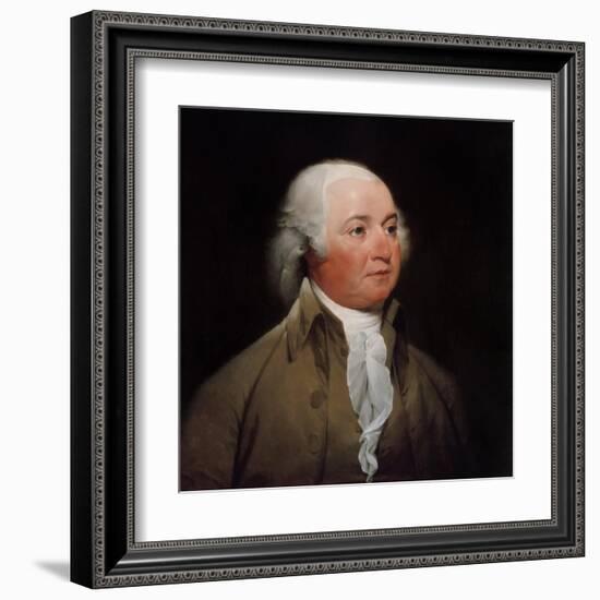 Digitally Restored American History Painting of President John Adams-null-Framed Art Print