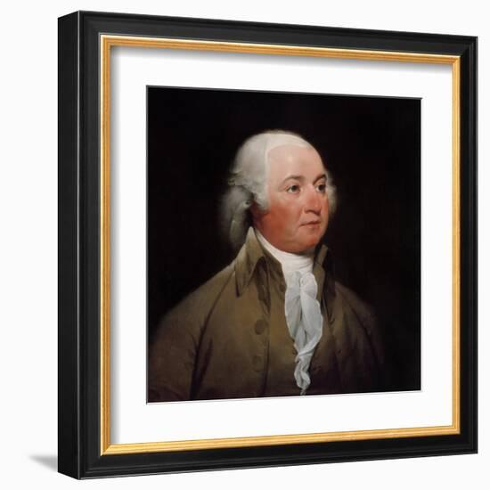 Digitally Restored American History Painting of President John Adams-null-Framed Art Print