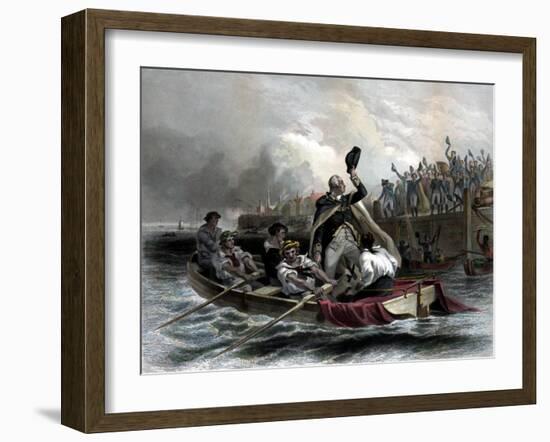 Digitally Restored American History Print of General George Washington-null-Framed Art Print