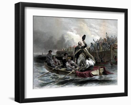 Digitally Restored American History Print of General George Washington-null-Framed Art Print