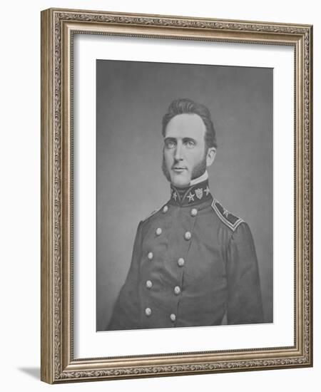 Digitally Restored Print of Thomas Stonewall Jackson as a Young Officer-null-Framed Art Print