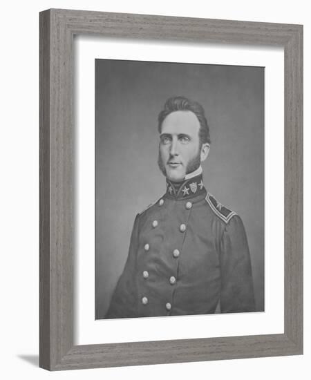 Digitally Restored Print of Thomas Stonewall Jackson as a Young Officer-null-Framed Art Print