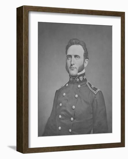 Digitally Restored Print of Thomas Stonewall Jackson as a Young Officer-null-Framed Art Print