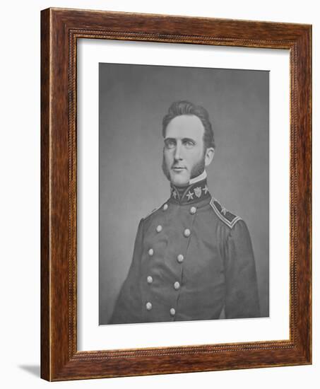 Digitally Restored Print of Thomas Stonewall Jackson as a Young Officer-null-Framed Art Print