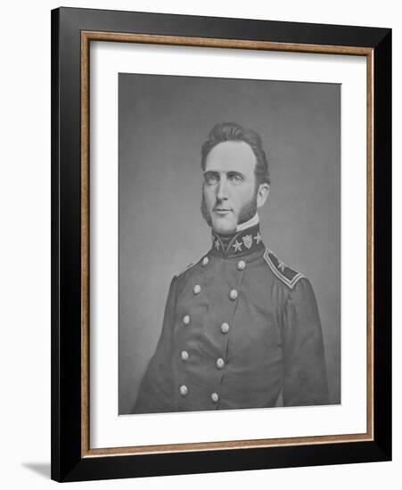 Digitally Restored Print of Thomas Stonewall Jackson as a Young Officer-null-Framed Art Print