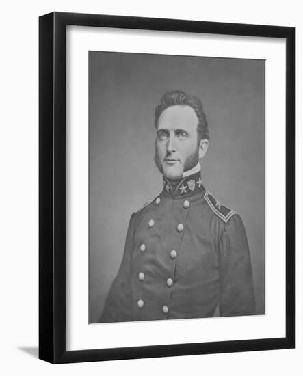 Digitally Restored Print of Thomas Stonewall Jackson as a Young Officer-null-Framed Art Print